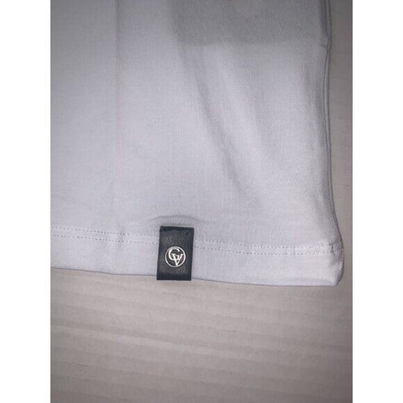 AVENUE GEORGE V Paris Men's‎ White Graphic T-Shirt With Black Panther Rhinestone - Picture 11 of 14